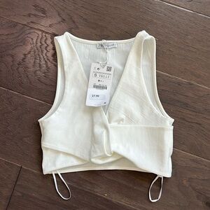 zara crop tank